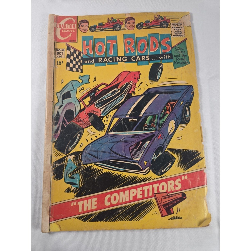 Hot Rods and Racing Cars #98 Charlton Comics Oct 1970 15¢ Vintage Car Comic